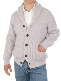 Magazzino Ricambi | Cardigan Sciallato Uomo in Lana e Cashmere>Uomo Maglie
