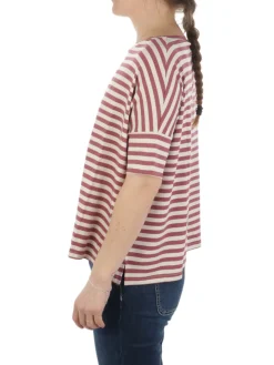 Maidamila | T-Shirt Donna Rigata in Viscosa Stretch>Donna T-Shirts