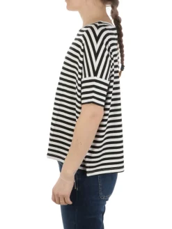 Maidamila | T-Shirt Donna Rigata in Viscosa Stretch>Donna T-Shirts