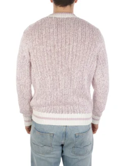 Malo | Girocollo Uomo Bouclè in Cotone e Seta>Uomo Maglie