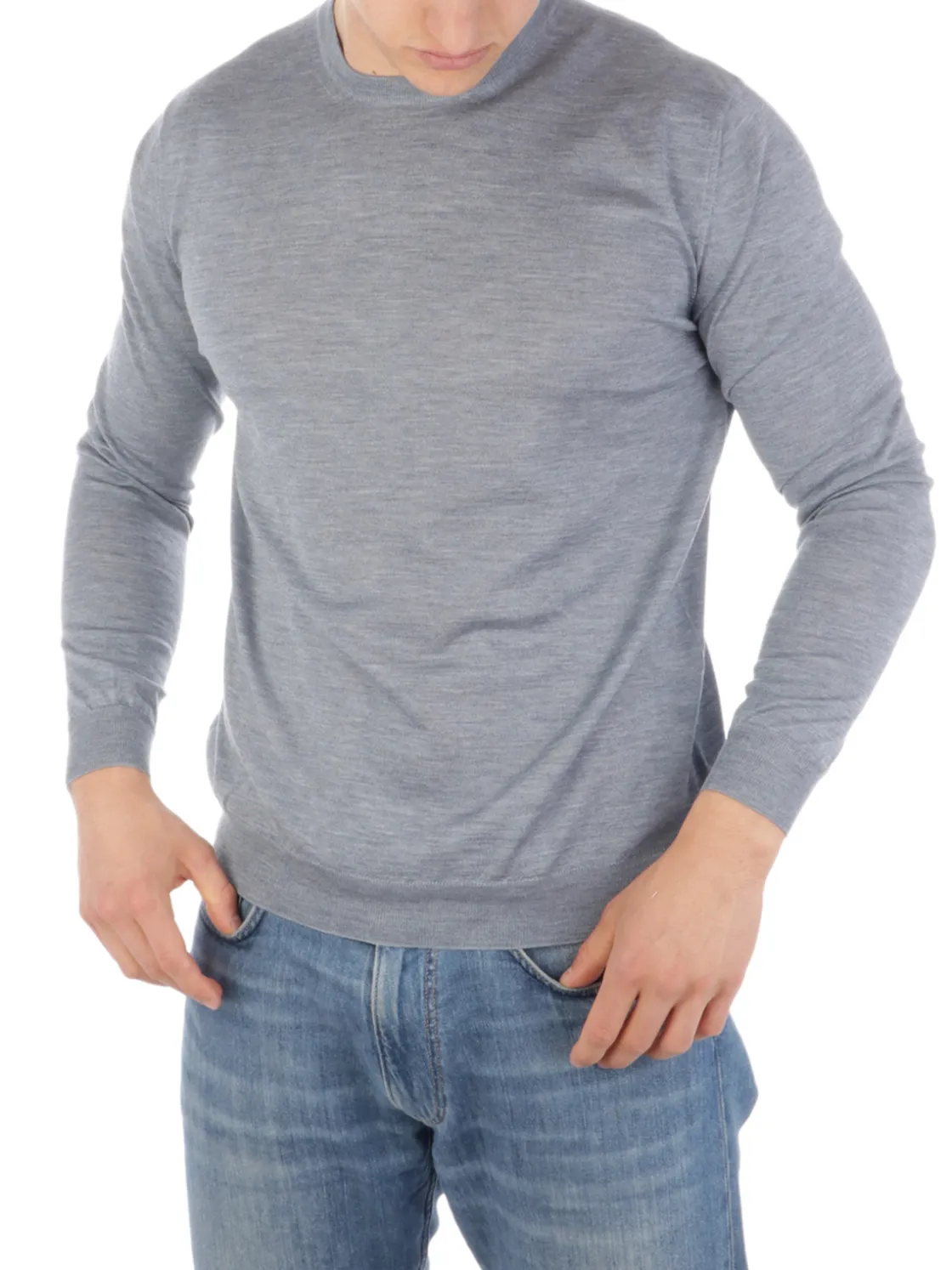 Malo | Girocollo Uomo in Cashmere e Seta>Uomo Maglie