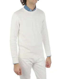 Malo | Girocollo Uomo In Cotone Rasato>Uomo Maglie