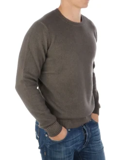 Malo | Girocollo Uomo in Cashmere Brinato>Uomo Maglie