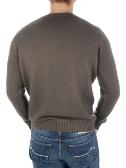 Malo | Girocollo Uomo in Cashmere Brinato>Uomo Maglie