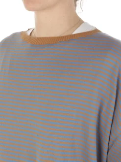 Mia Basic | Maglia Donna Boxy a Righe><noscript><img width=