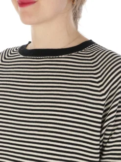 Mia Basic | Maglia Donna Raglan a Righe><noscript><img width=