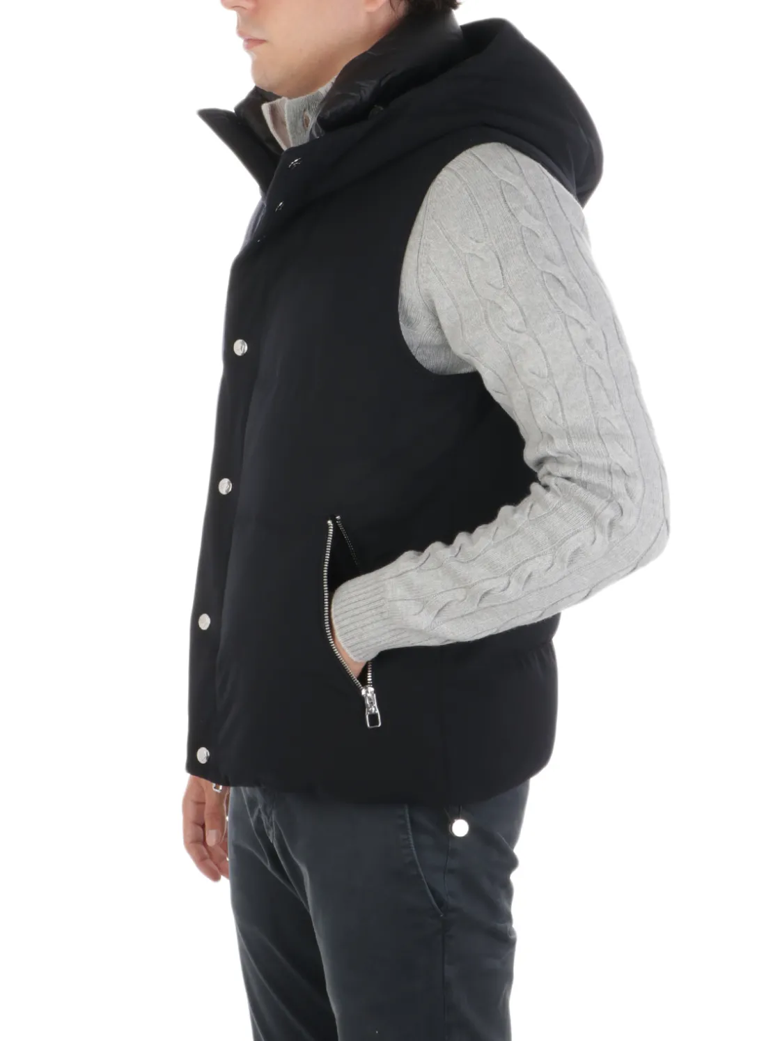 Montecore | Gilet Uomo Stretch con Cappuccio>Uomo Gilet E Smanicati