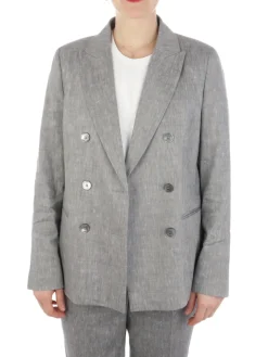 Peserico | Giacca Donna Doppiopetto in Lino><noscript><img width=
