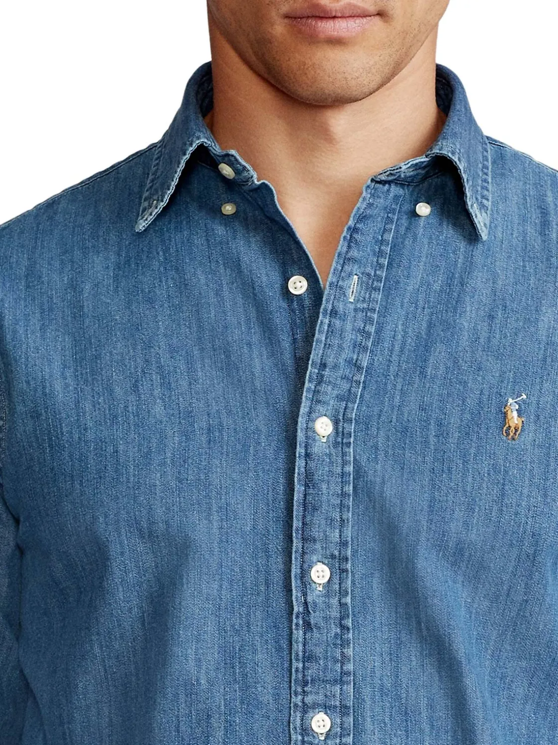 Polo Ralph Lauren | Camicia Uomo in Denim Custom Fit>Uomo Camicie