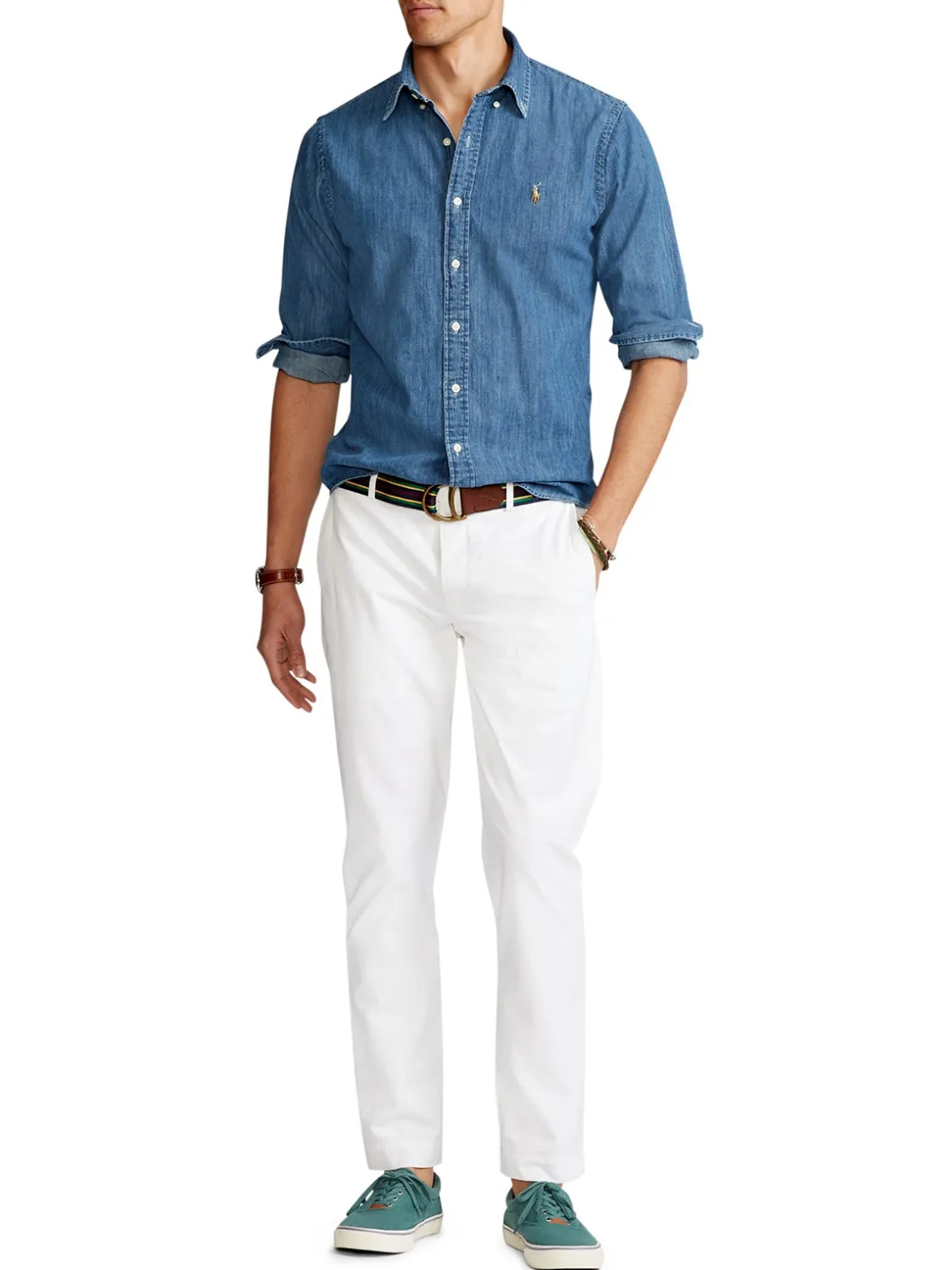 Polo Ralph Lauren | Camicia Uomo in Denim Custom Fit>Uomo Camicie