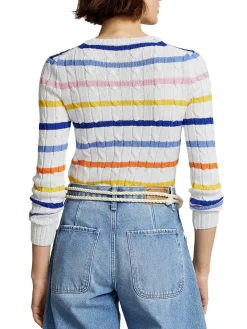 Polo Ralph Lauren | Pullover Donna Treccia a Righe>Donna Maglie