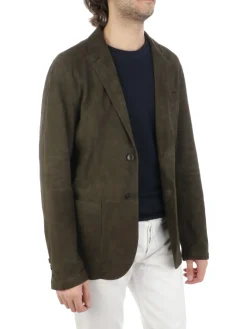 Proleather | Giacca Uomo 2 Bottoni in Pelle Scamosciata>Uomo Blazer E Giacche