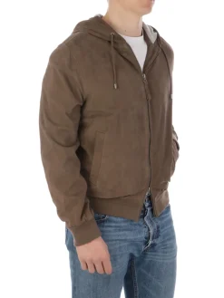 Proleather | Giubbotto Uomo in Suede con Cappuccio>Uomo Giubbotti E Piumini