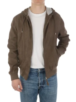 Proleather | Giubbotto Uomo in Suede con Cappuccio>Uomo Giubbotti E Piumini