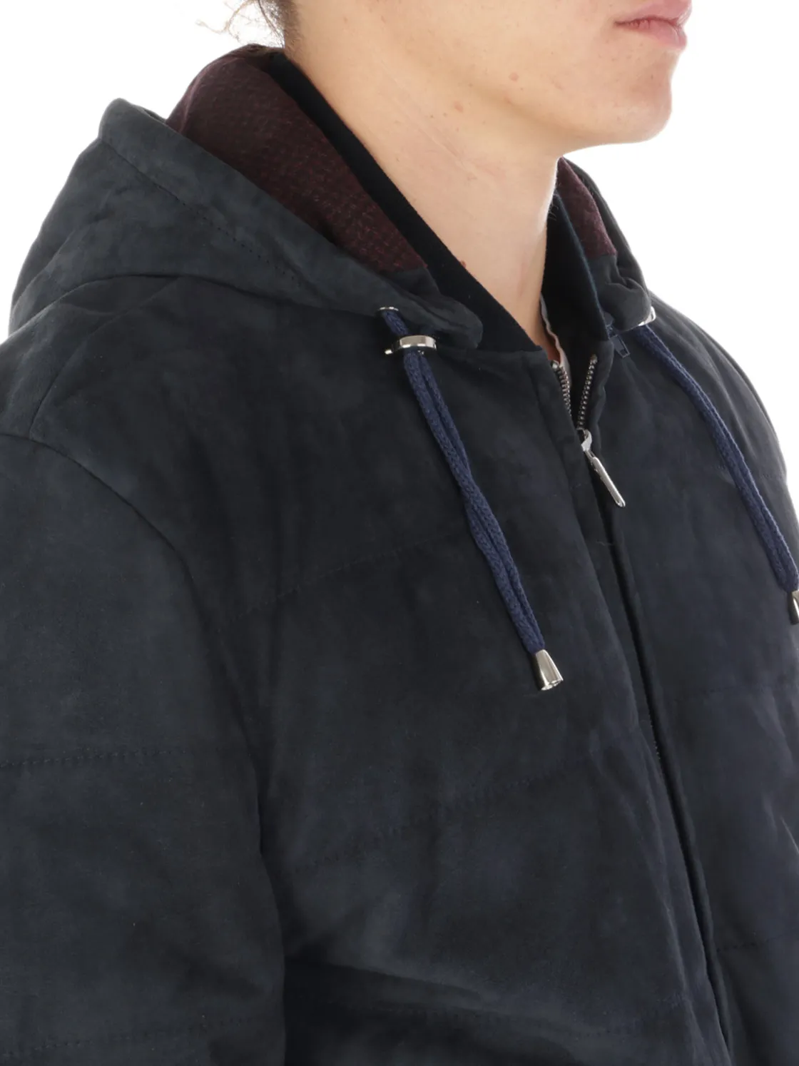 Ravazzolo | Giubbotto Uomo in Suede con Cappuccio>Uomo Giubbotti E Piumini