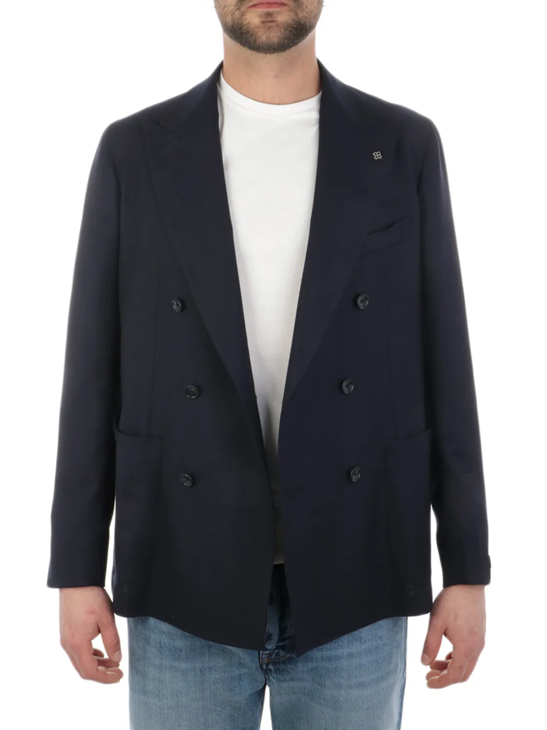 Tagliatore | Giacca Doppiopetto Uomo in Lana Vergine Stretch>Uomo Blazer E Giacche