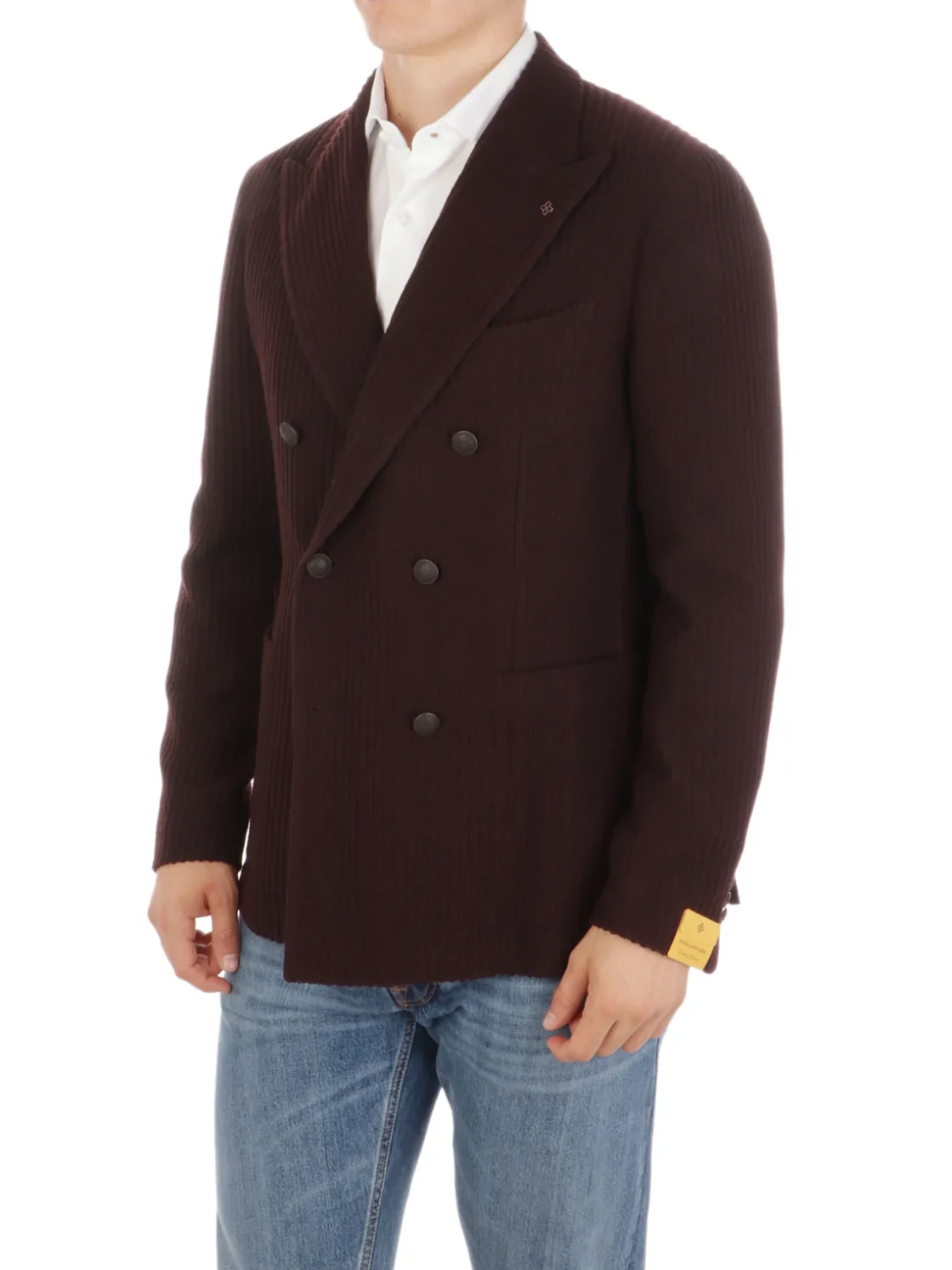 Tagliatore | Giacca Uomo Doppiopetto in Lana a Coste>Uomo Blazer E Giacche
