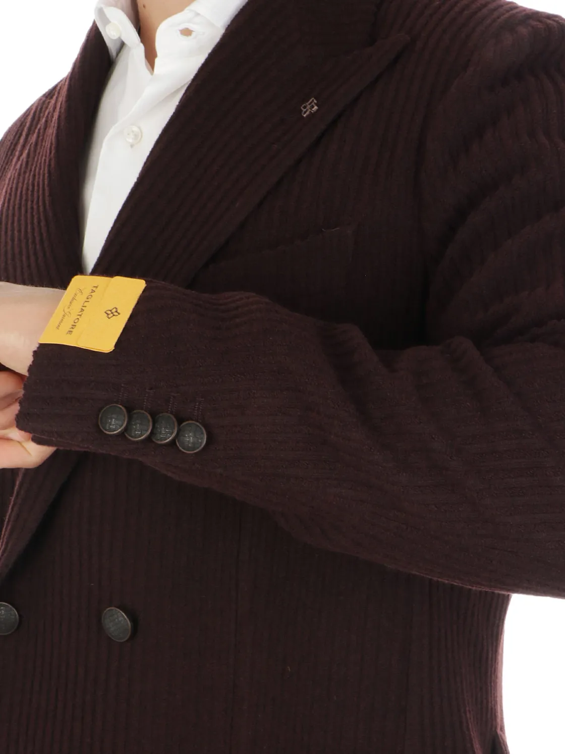 Tagliatore | Giacca Uomo Doppiopetto in Lana a Coste>Uomo Blazer E Giacche
