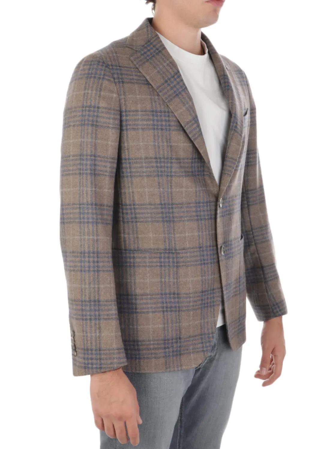 Tagliatore | Giacca Uomo Finestrata in Lana e Cashmere>Uomo Blazer E Giacche