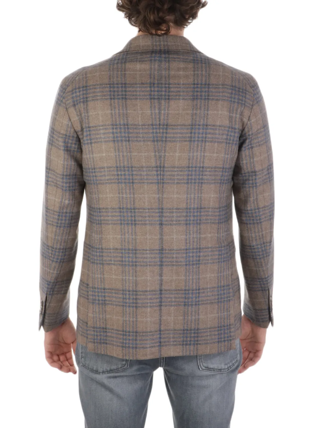 Tagliatore | Giacca Uomo Finestrata in Lana e Cashmere>Uomo Blazer E Giacche