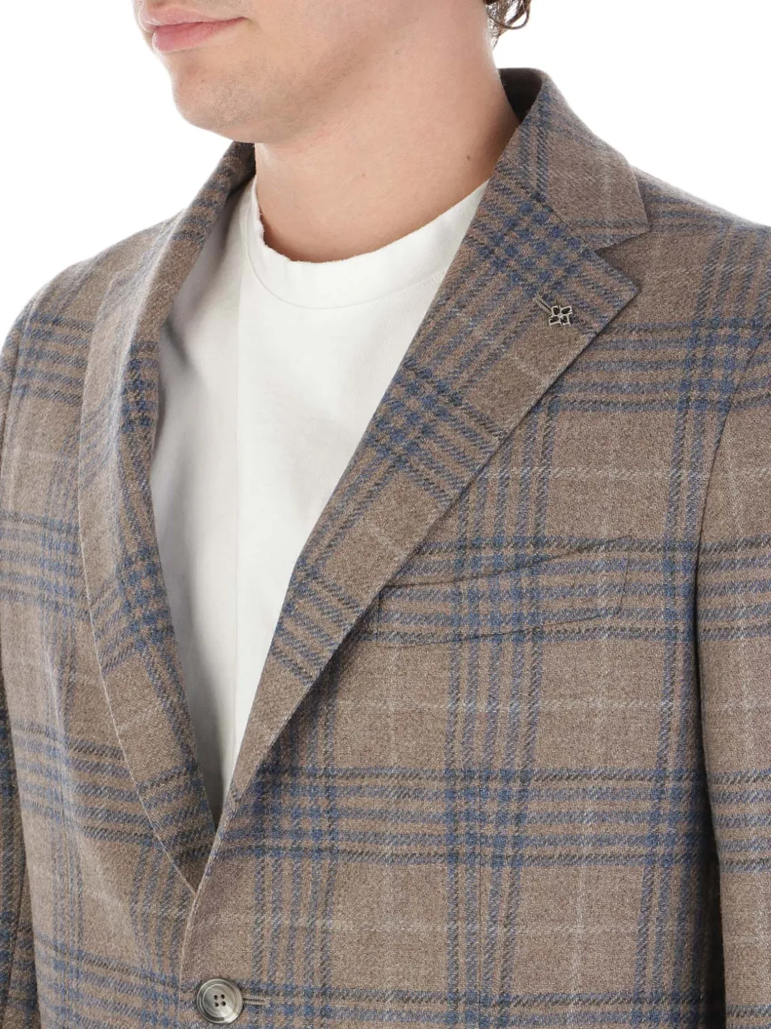 Tagliatore | Giacca Uomo Finestrata in Lana e Cashmere>Uomo Blazer E Giacche