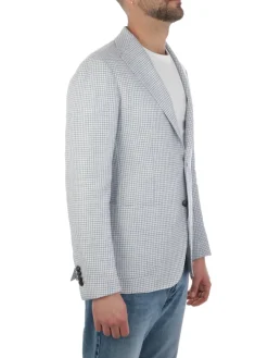 Tagliatore | Giacca Uomo in Lino Pied de Poule>Uomo Blazer E Giacche