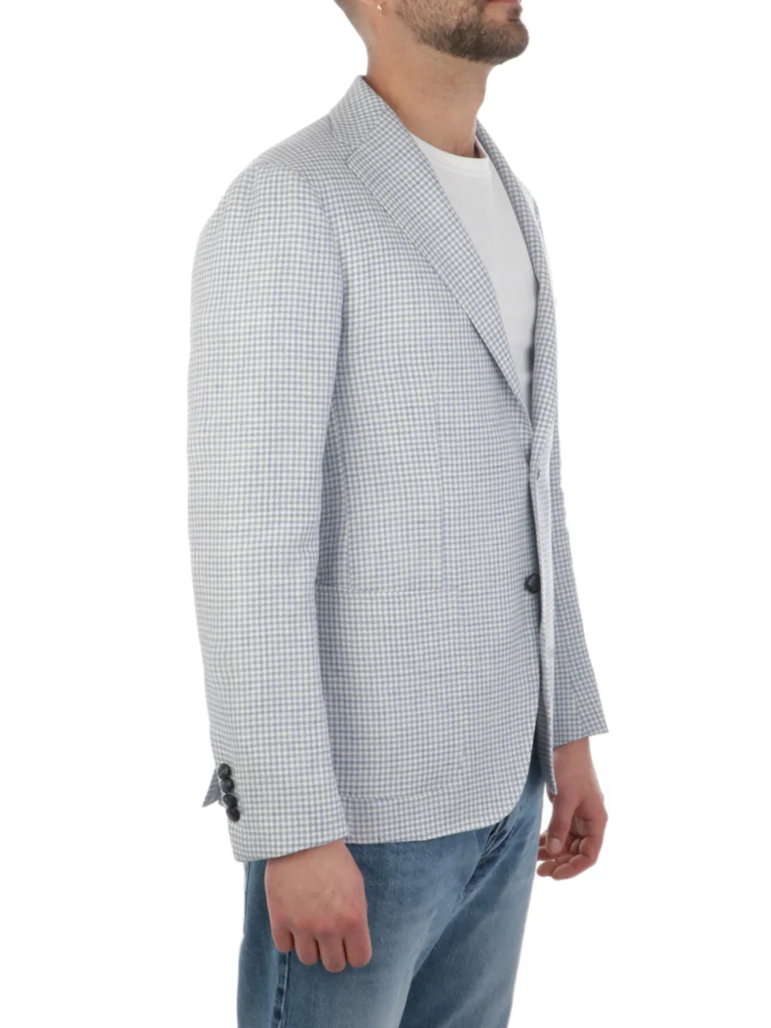 Tagliatore | Giacca Uomo in Lino Pied de Poule>Uomo Blazer E Giacche