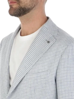 Tagliatore | Giacca Uomo in Lino Pied de Poule><noscript><img width=