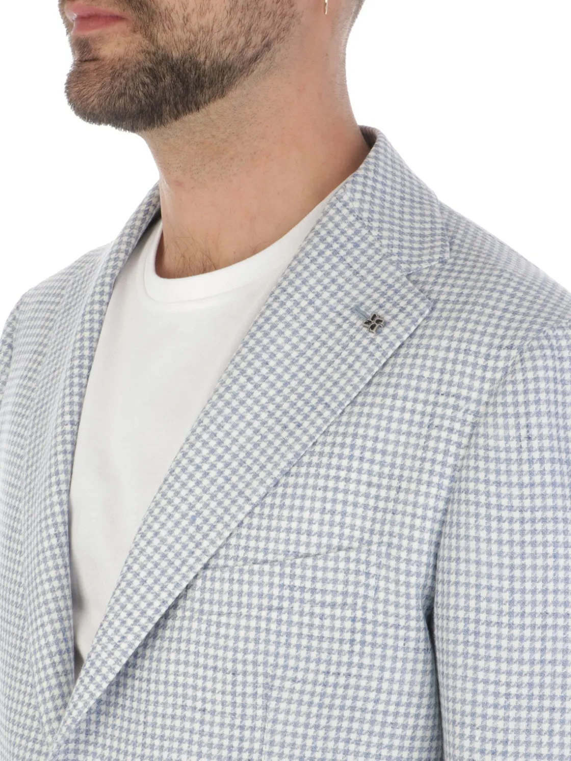 Tagliatore | Giacca Uomo in Lino Pied de Poule>Uomo Blazer E Giacche