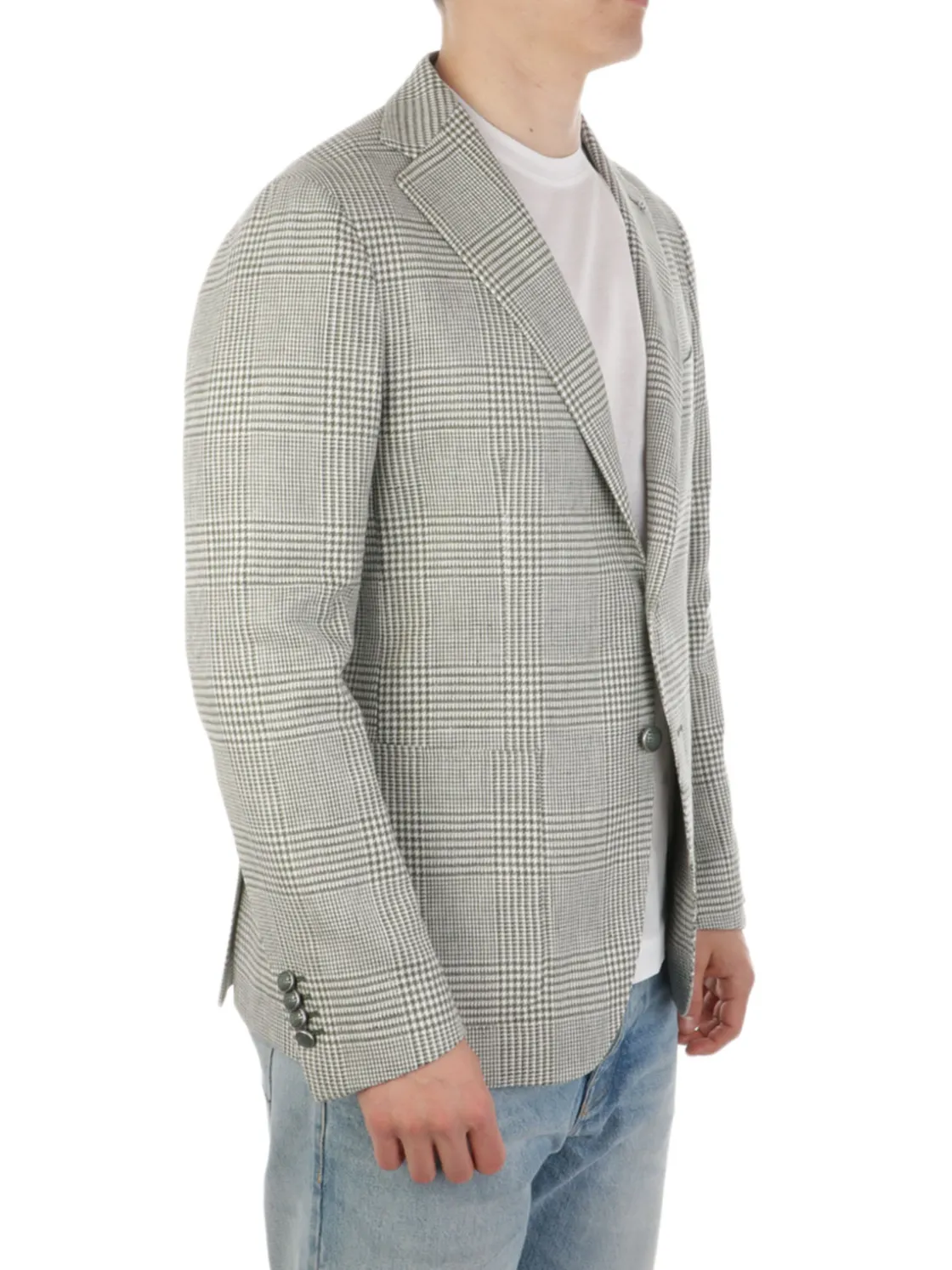 Tagliatore | Giacca Uomo in Lino Principe di Galles>Uomo Blazer E Giacche
