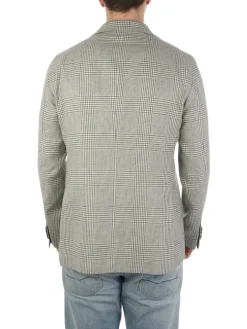 Tagliatore | Giacca Uomo in Lino Principe di Galles>Uomo Blazer E Giacche