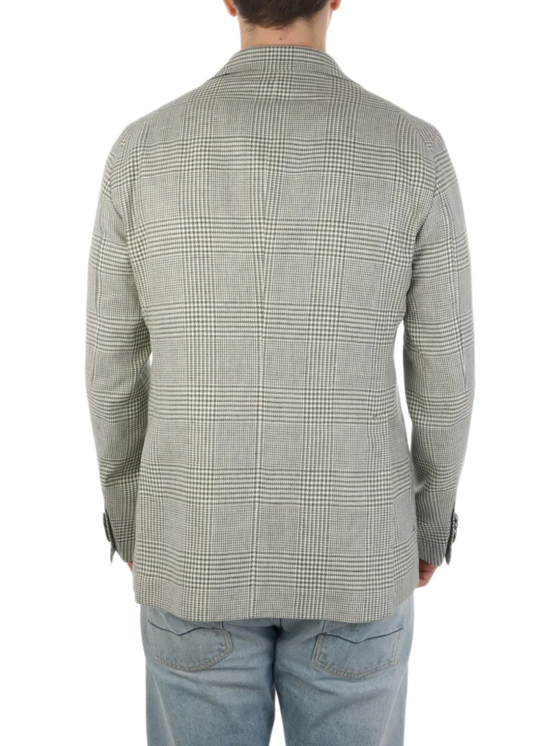 Tagliatore | Giacca Uomo in Lino Principe di Galles>Uomo Blazer E Giacche