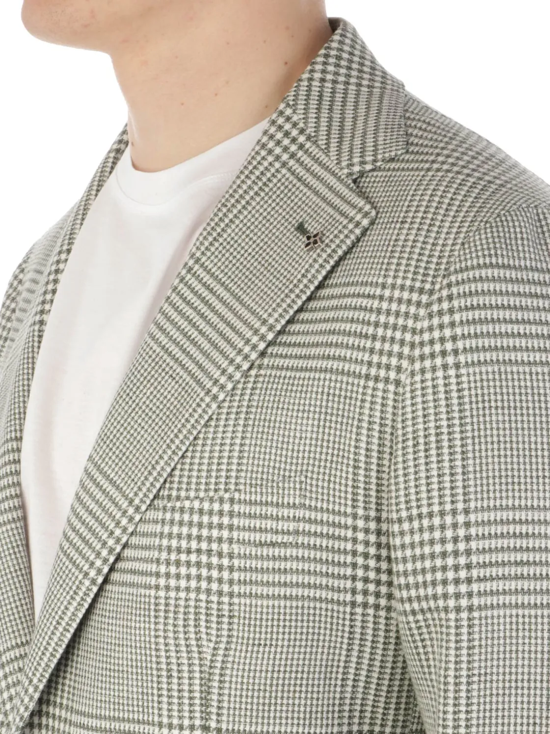 Tagliatore | Giacca Uomo in Lino Principe di Galles>Uomo Blazer E Giacche