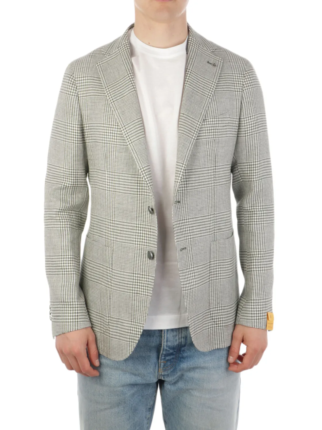 Tagliatore | Giacca Uomo in Lino Principe di Galles>Uomo Blazer E Giacche