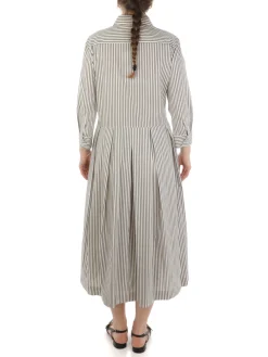 Tanzine | Abito Chemisier Donna in Popeline a Righe>Donna Abiti