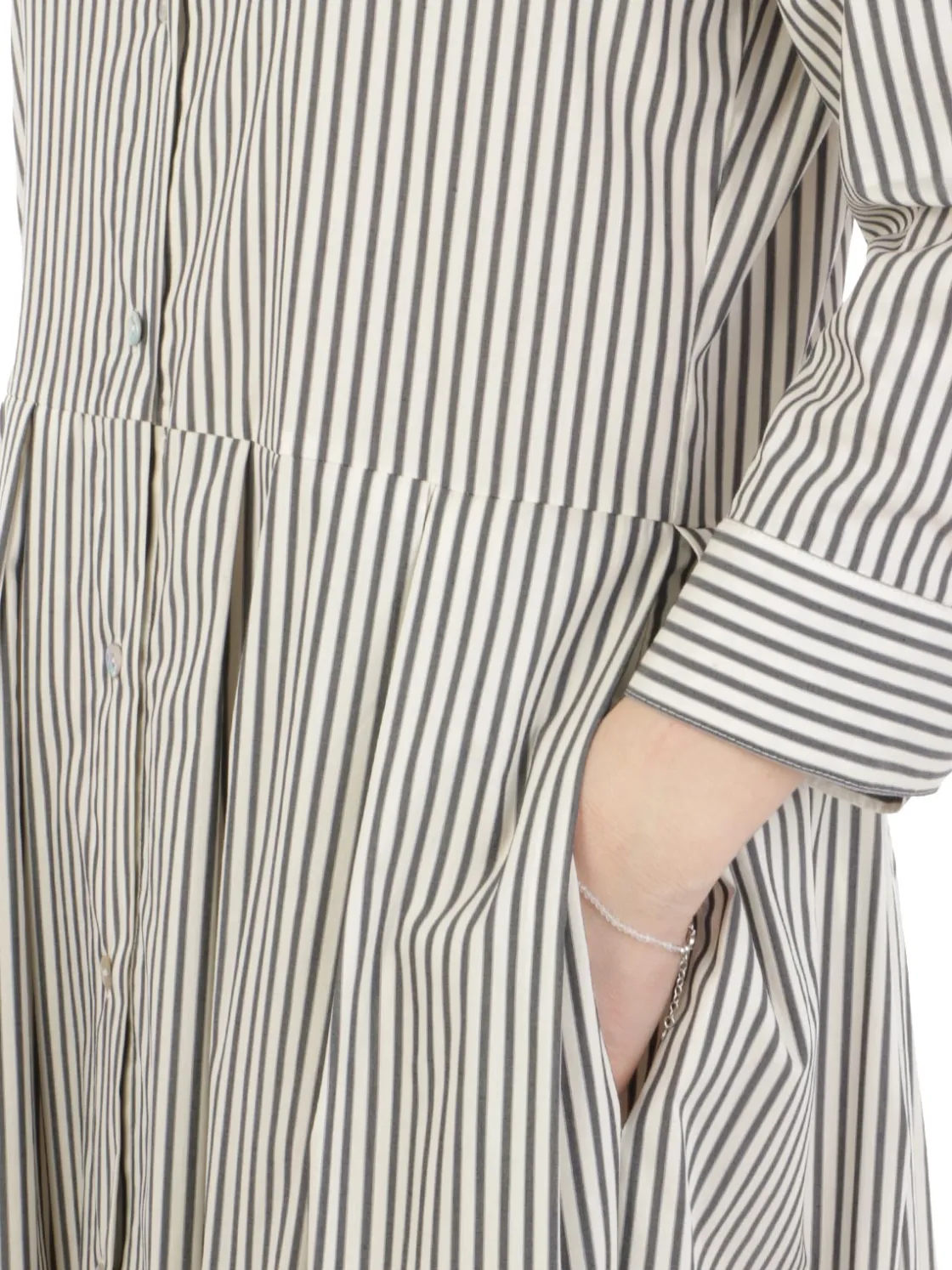Tanzine | Abito Chemisier Donna in Popeline a Righe>Donna Abiti