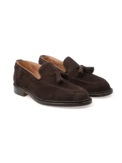 Tricker's | Mocassini in Suede Elton con Nappine>Uomo Mocassini