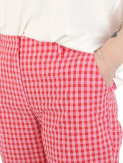 Via Masini 80 | Pantaloni Donna Vichy in Cotone><noscript><img width=