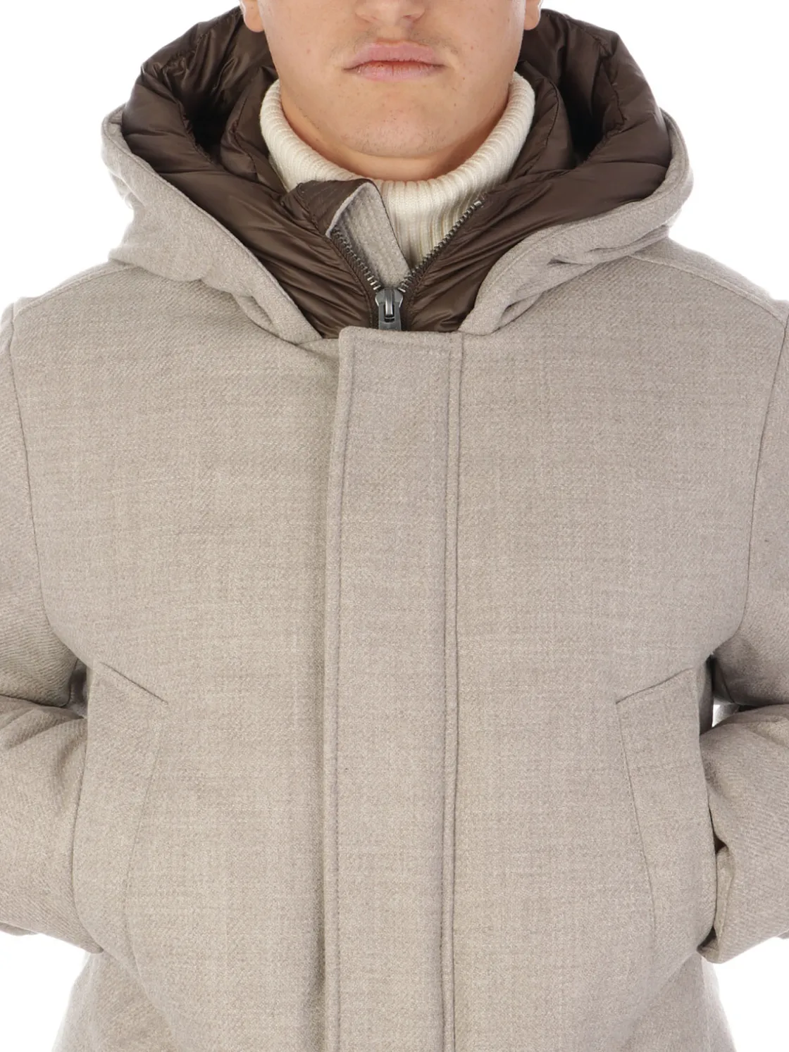 Woolrich | Parka Uomo in Lana Loro Piana>Uomo Giubbotti E Piumini